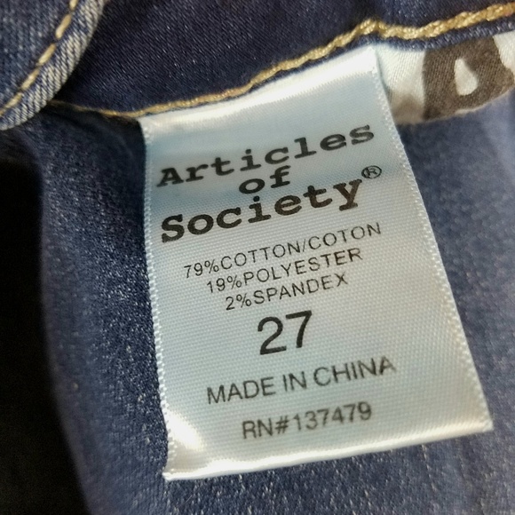 Anthropologie Articles Of Society Jeans 27 Skinny - Picture 5 of 5